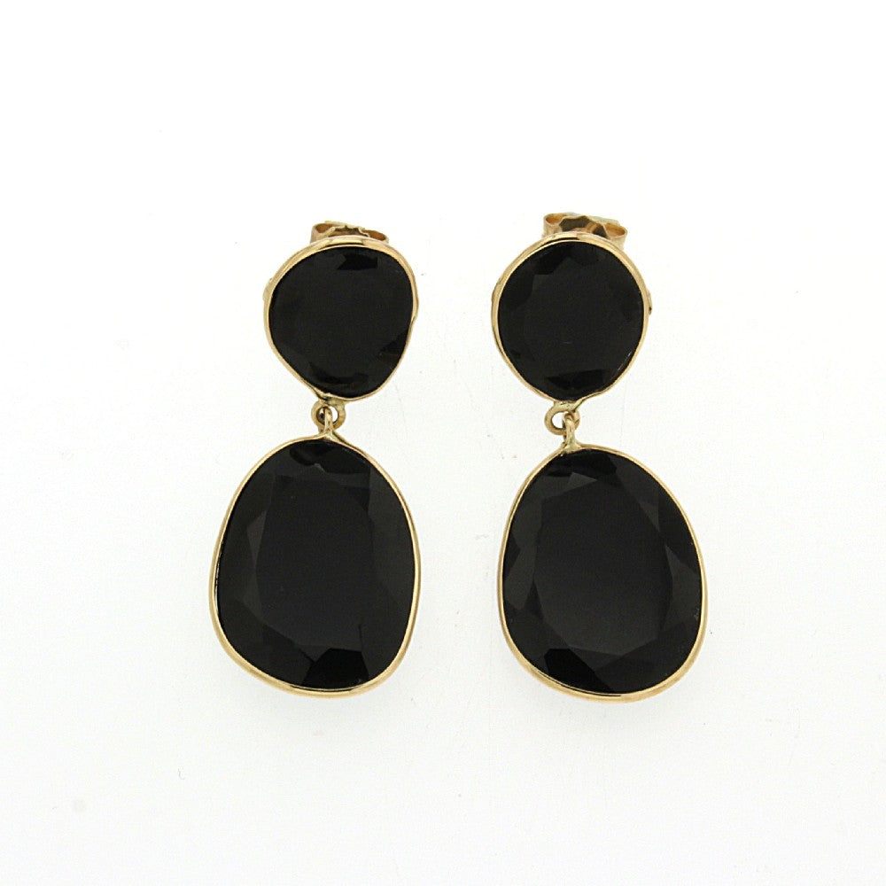 EARRINGS GOLD 375 & SEMIPRECIOUS STONES - 73406