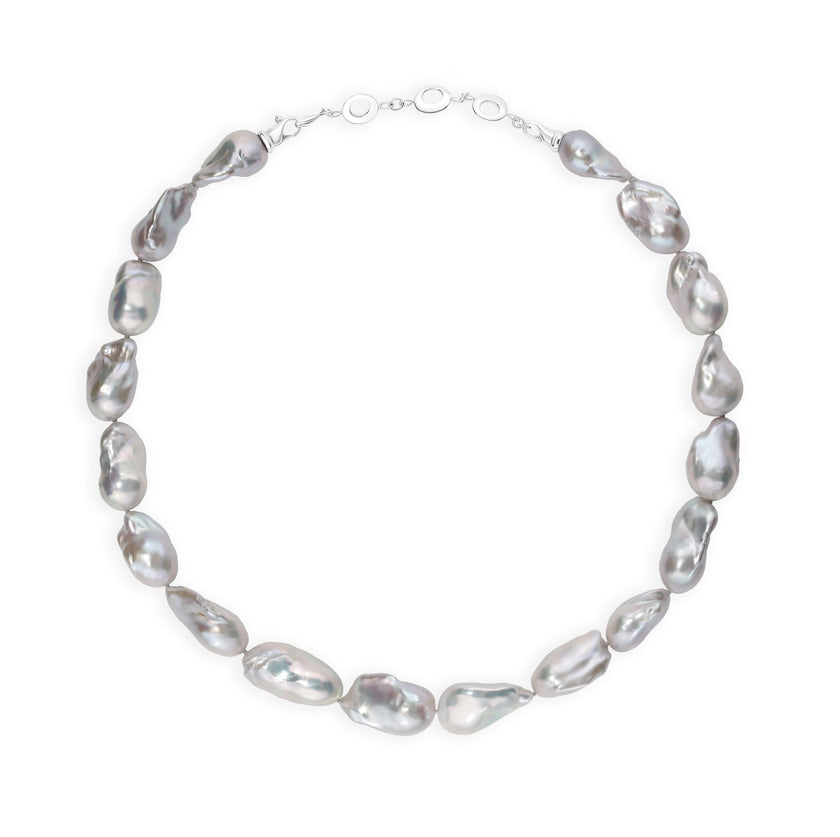 NECKLACE WHITE GOLD 750 & PEARLS - 73583
