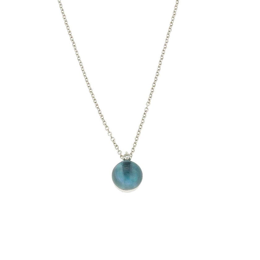 NECKLACE WHITE GOLD 750 & PRECIOUS STONES - 74945