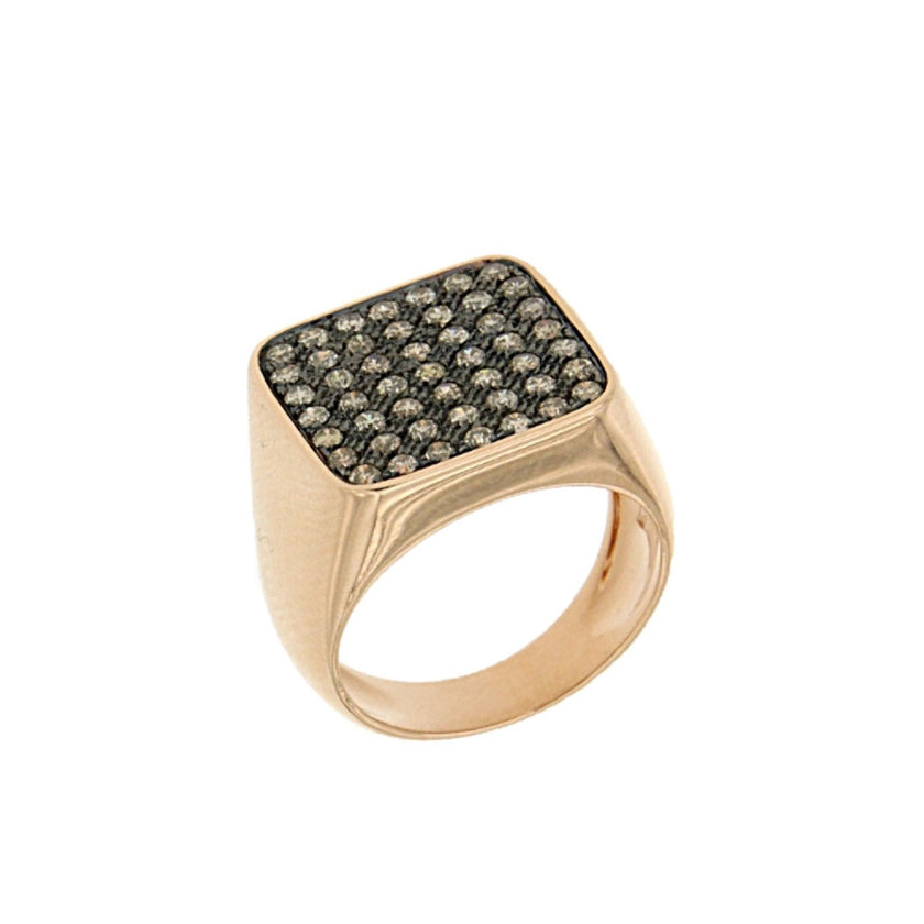RING PINK GOLD 750 & PRECIOUS STONES - 75372
