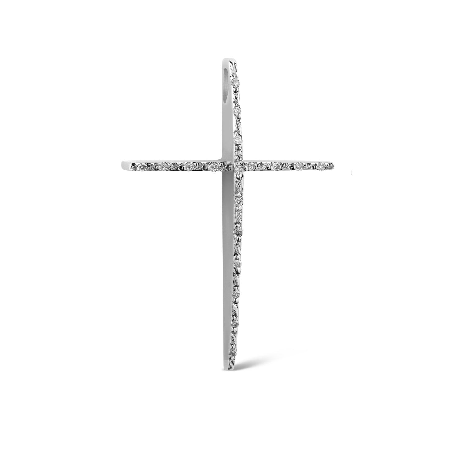 CROSS WHITE GOLD 750 & PRECIOUS STONES - 75509