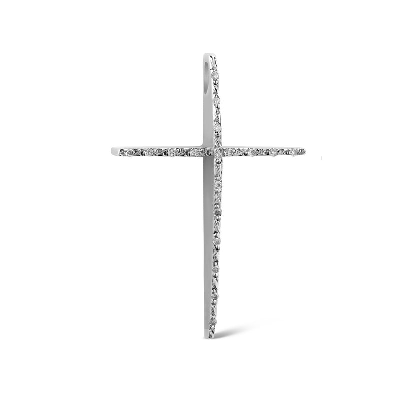 CROSS WHITE GOLD 750 & PRECIOUS STONES - 75509