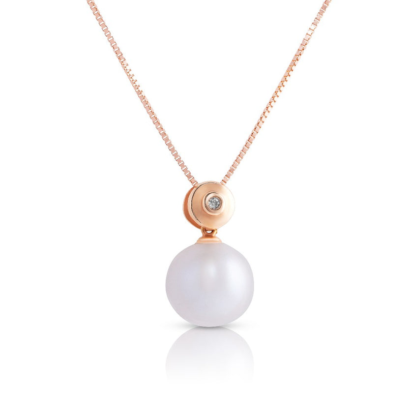 PENDANT PINK GOLD 750 & PEARLS - 76258