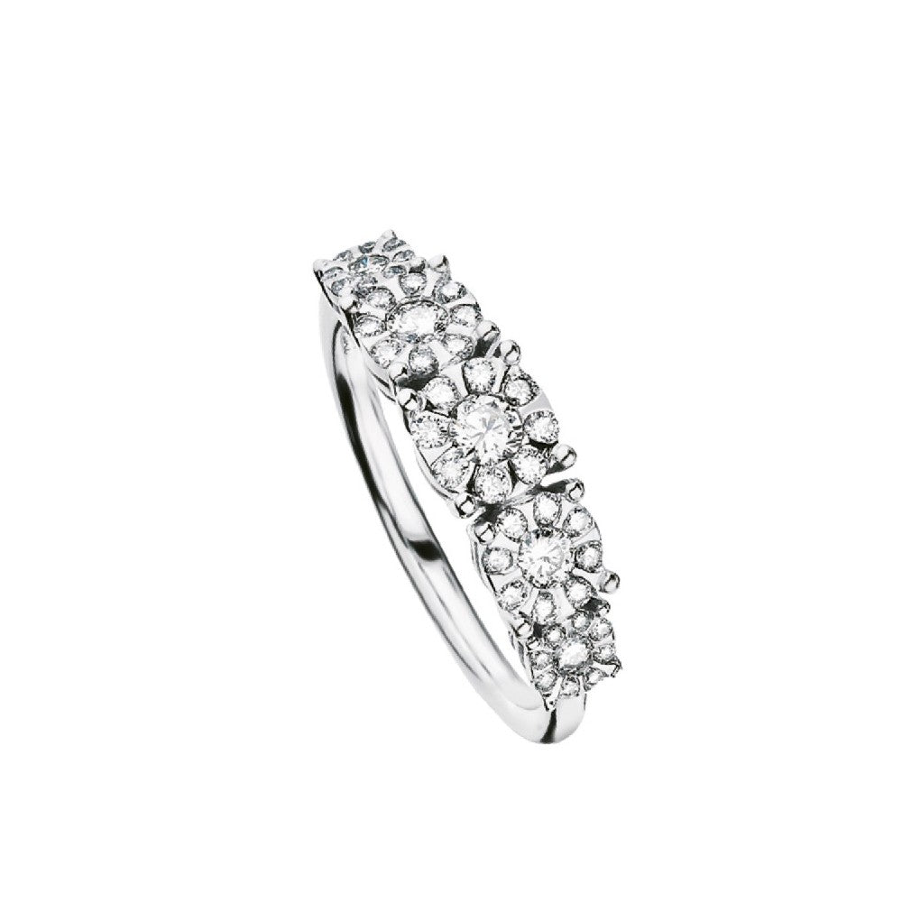 RING WHITE GOLD 750 & PRECIOUS STONES - 76273