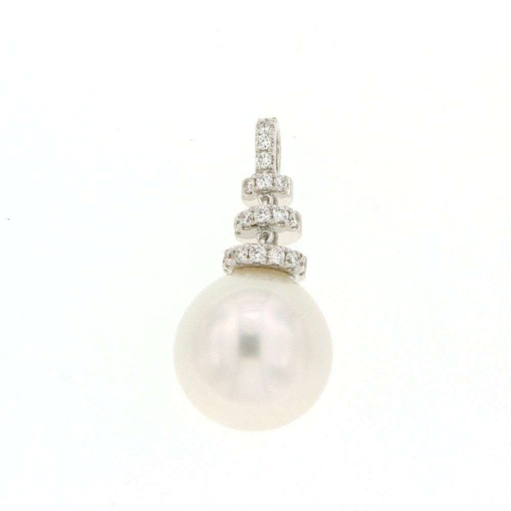 PENDANT WHITE GOLD 750 & PEARLS - 76693