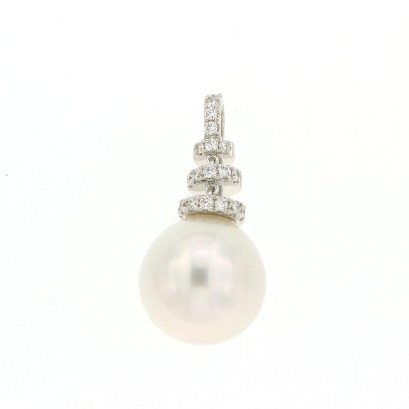 PENDANT WHITE GOLD 750 & PEARLS - 76693