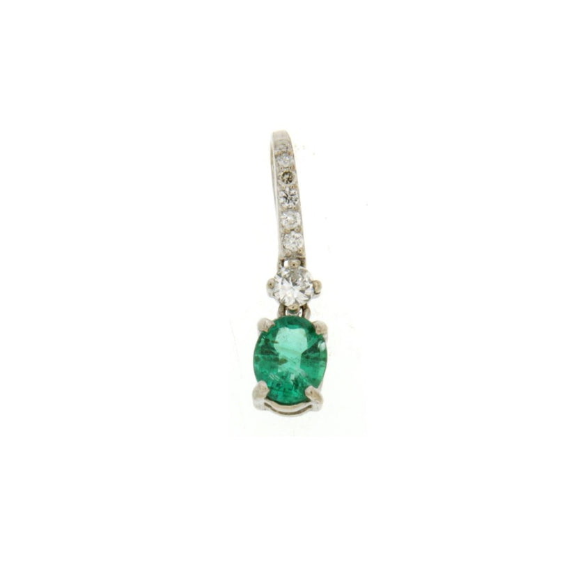 PENDANT WHITE GOLD 750 & PRECIOUS STONES - 77066