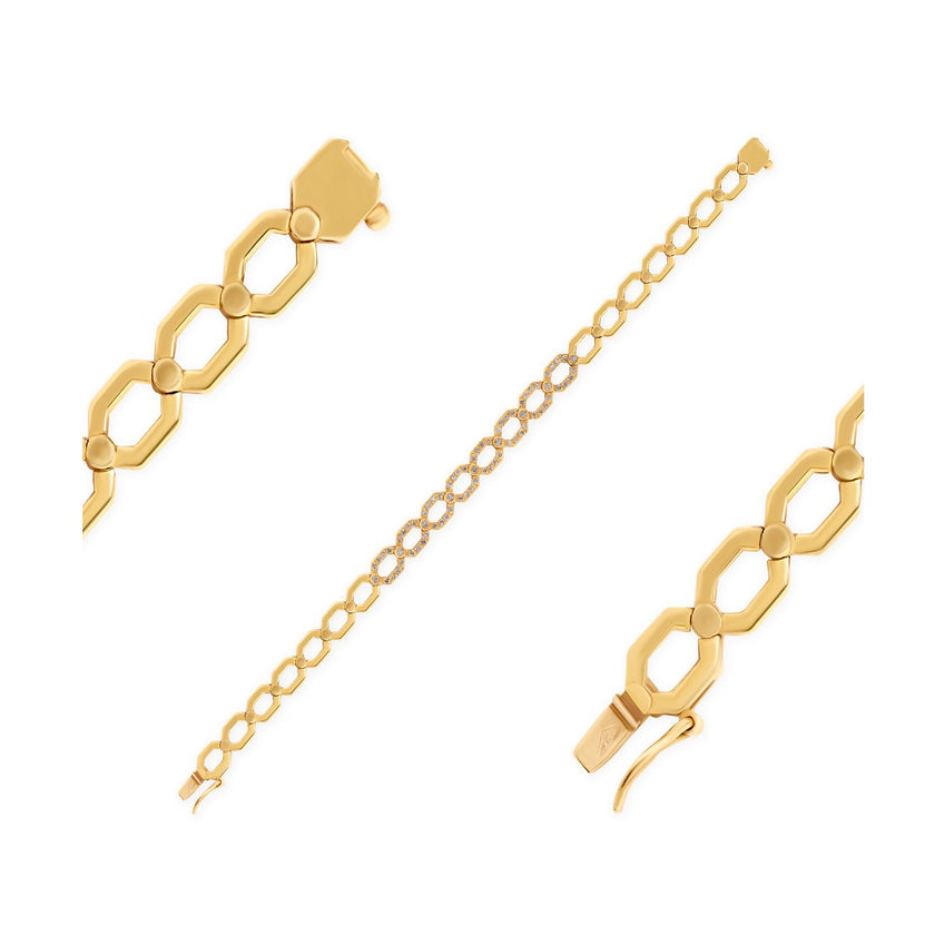 BRACELET GOLD 750 & PRECIOUS STONES - 7727