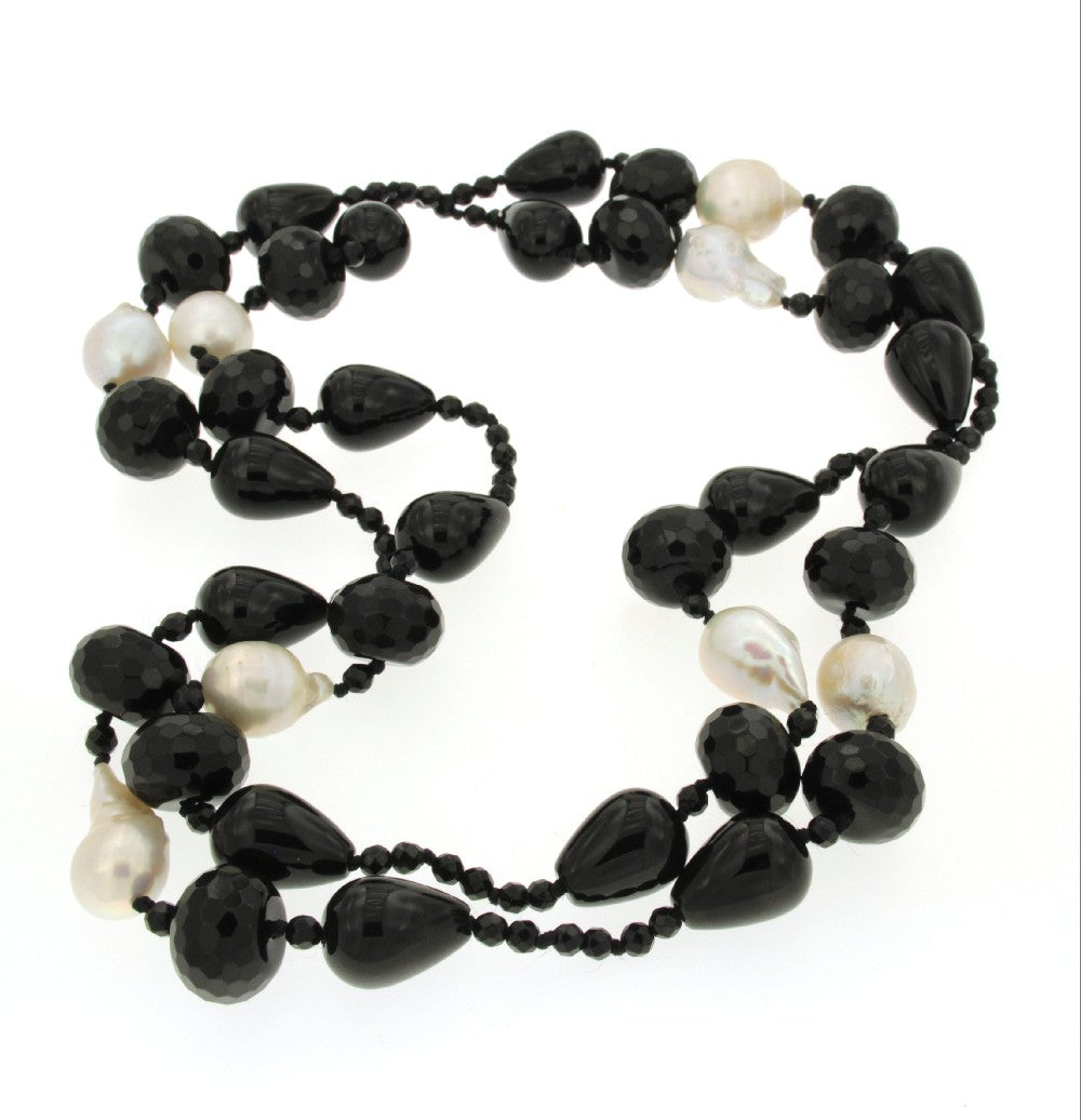 NECKLACE WITH PEARLS & SEMIPRECIOUS STONES - 77561