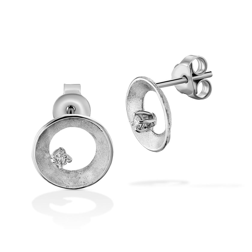 EARRINGS WHITE GOLD 750 & PRECIOUS STONES - 77716