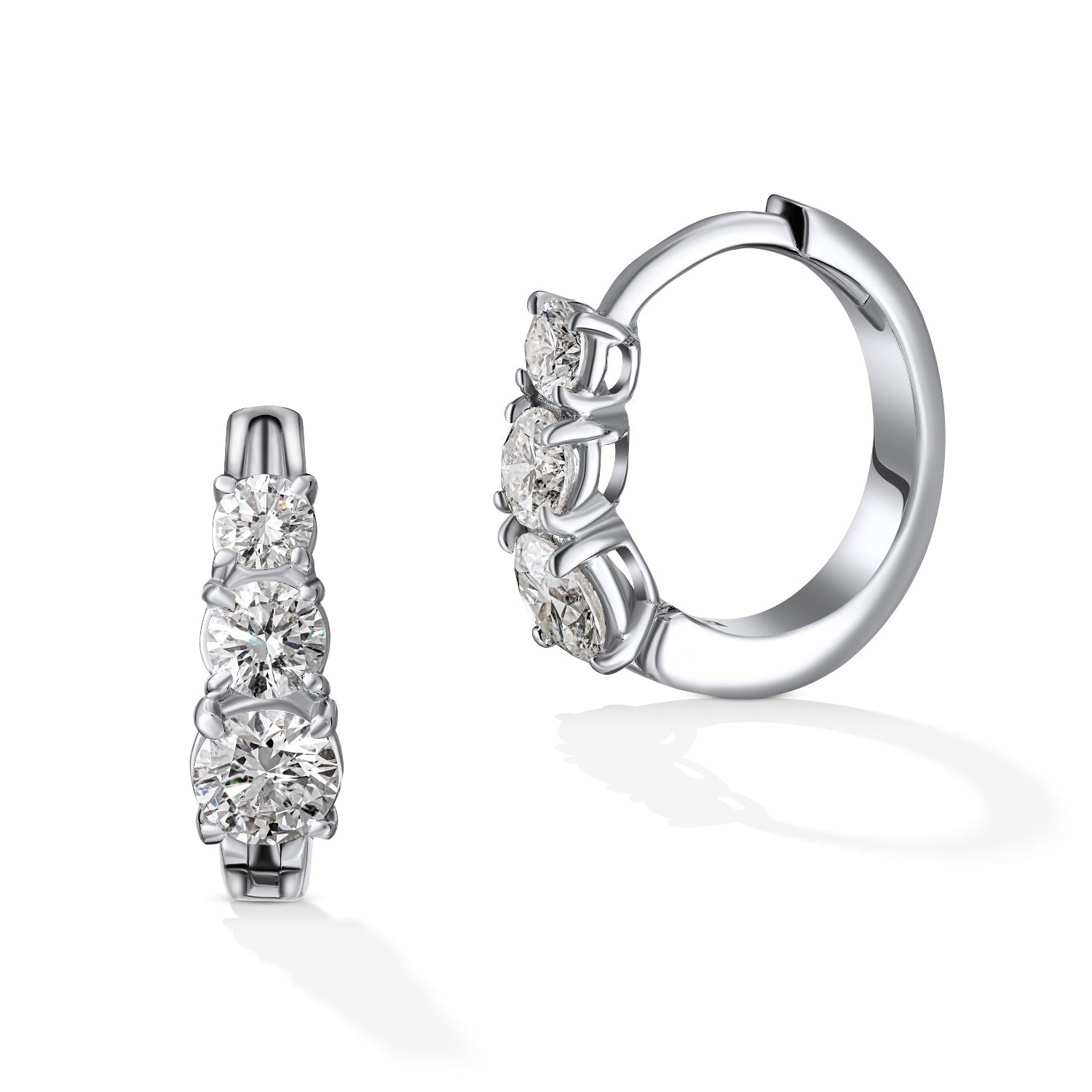 EARRINGS WHITE GOLD 750 & PRECIOUS STONES - 78070