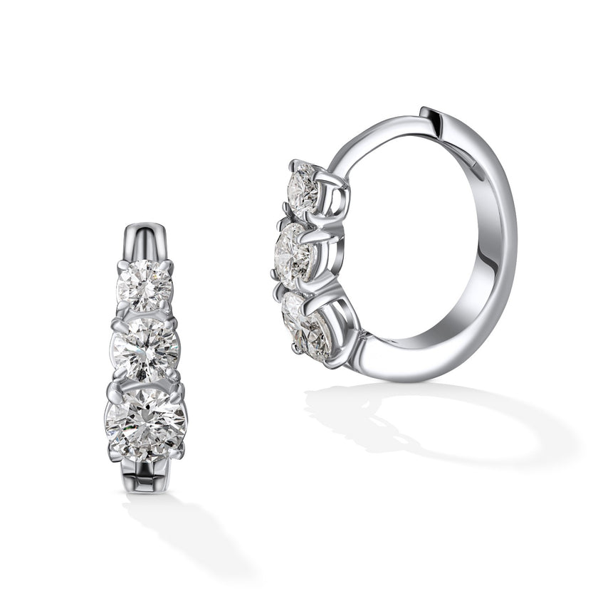 EARRINGS WHITE GOLD 750 & PRECIOUS STONES - 78070