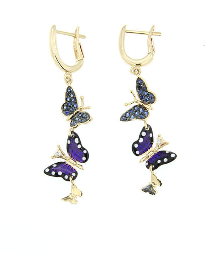 EARRINGS  GOLD 585 & PRECIOUS STONES - 78635