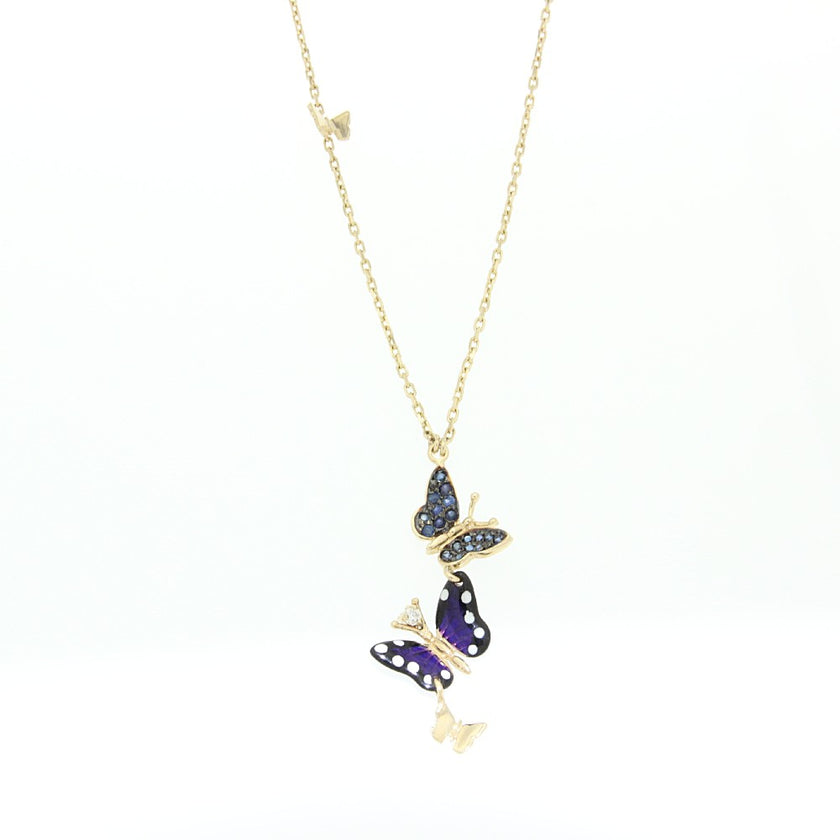 NECKLACE GOLD 585 & PRECIOUS STONES - 78636