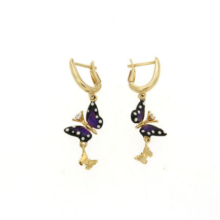 EARRINGS  GOLD 585 & PRECIOUS STONES - 78639