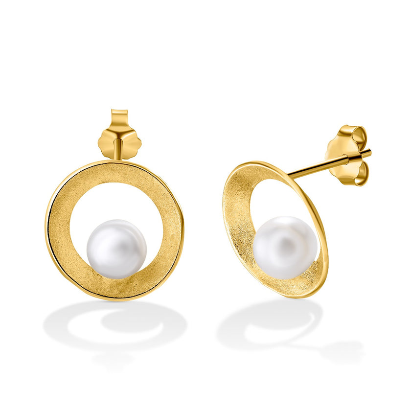 EARRINGS GOLD 750 & PEARLS - 79011