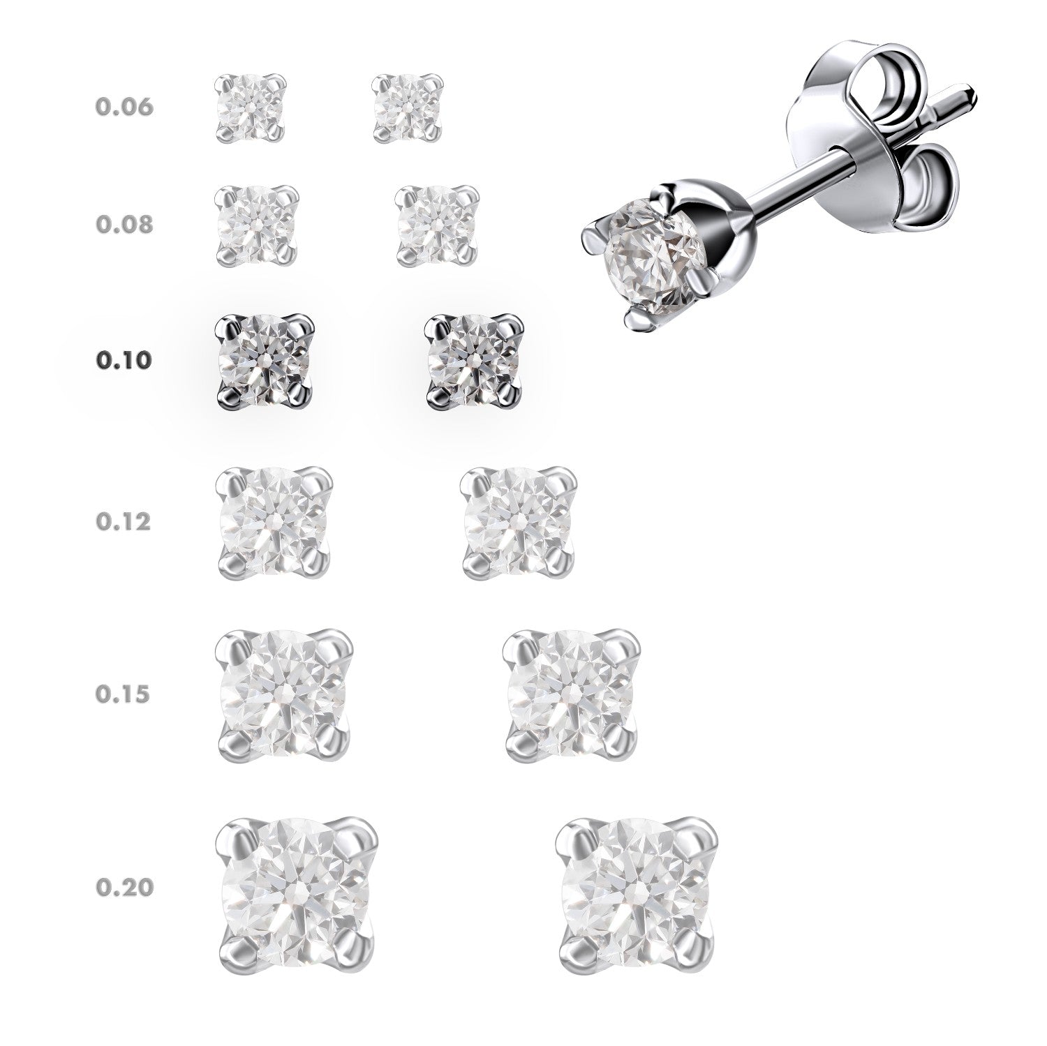 EARRINGS WHITE GOLD 750 & PRECIOUS STONES - 79469