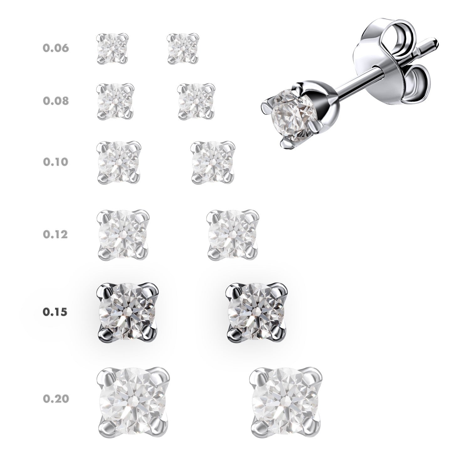 EARRINGS WHITE GOLD 750 & PRECIOUS STONES - 79471