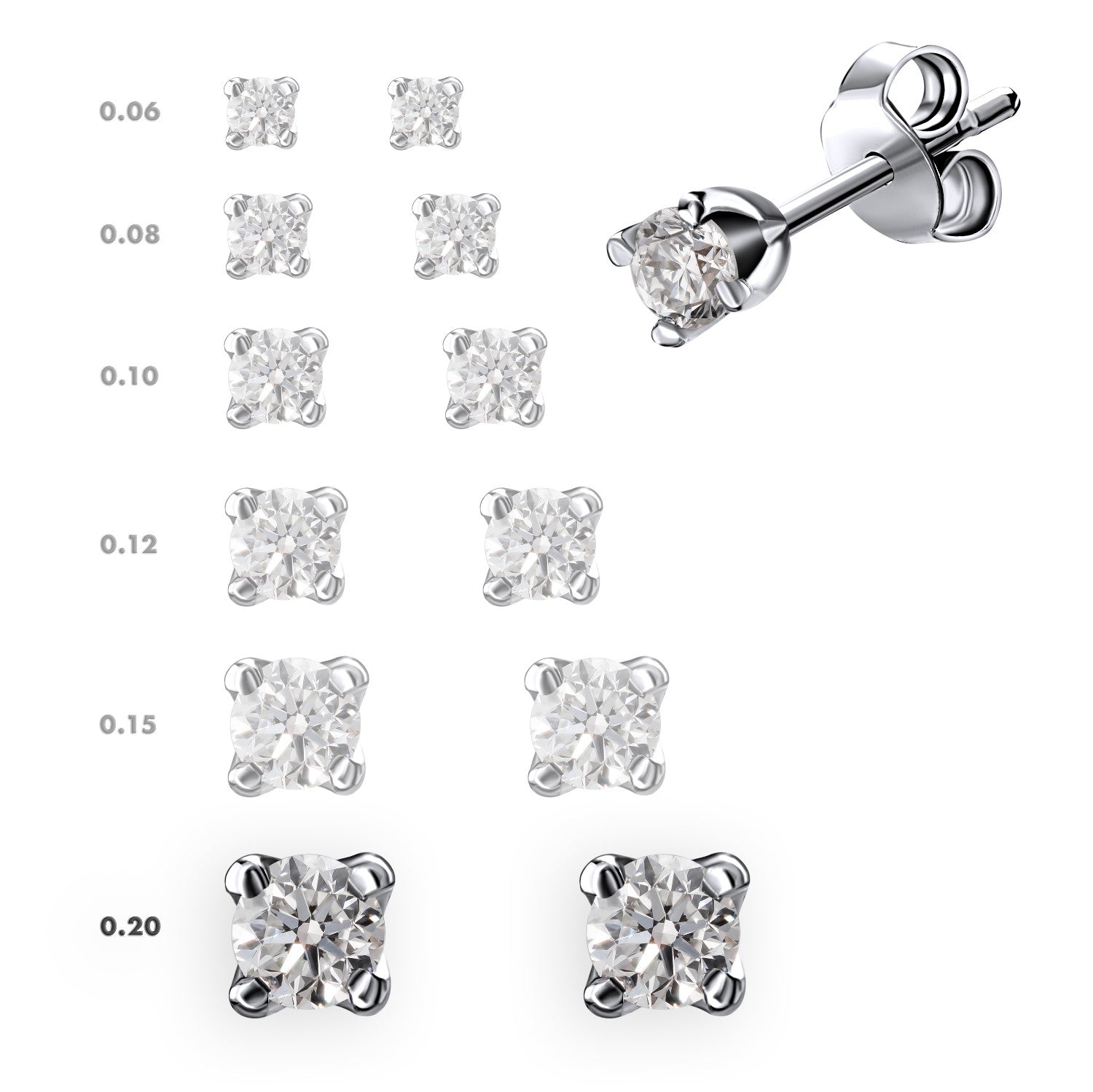 EARRINGS WHITE GOLD 750 & PRECIOUS STONES - 79472