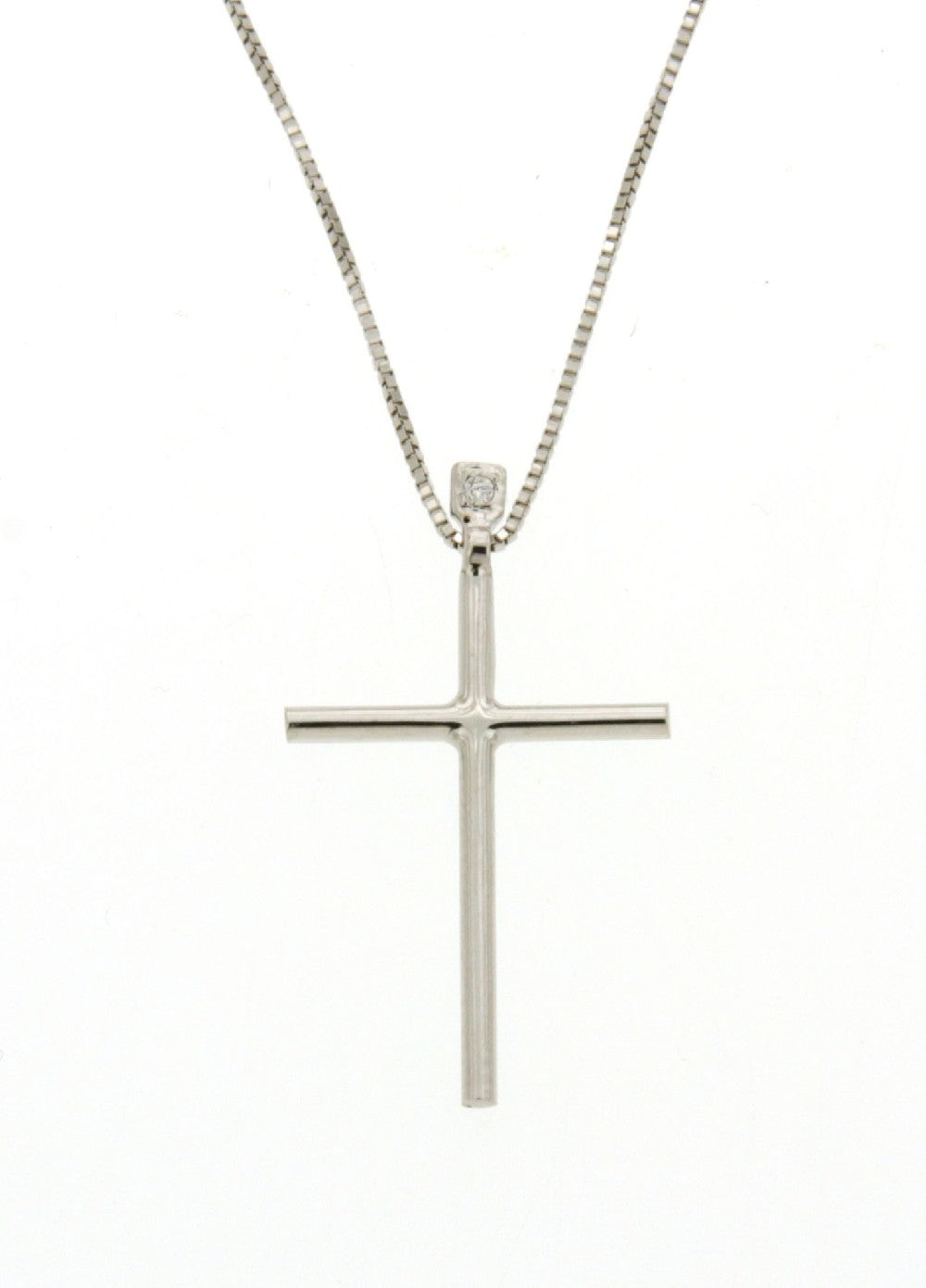 CROSS WHITE GOLD 750 & PRECIOUS STONES - 79796