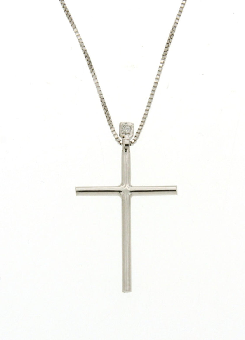 CROSS WHITE GOLD 750 & PRECIOUS STONES - 79796