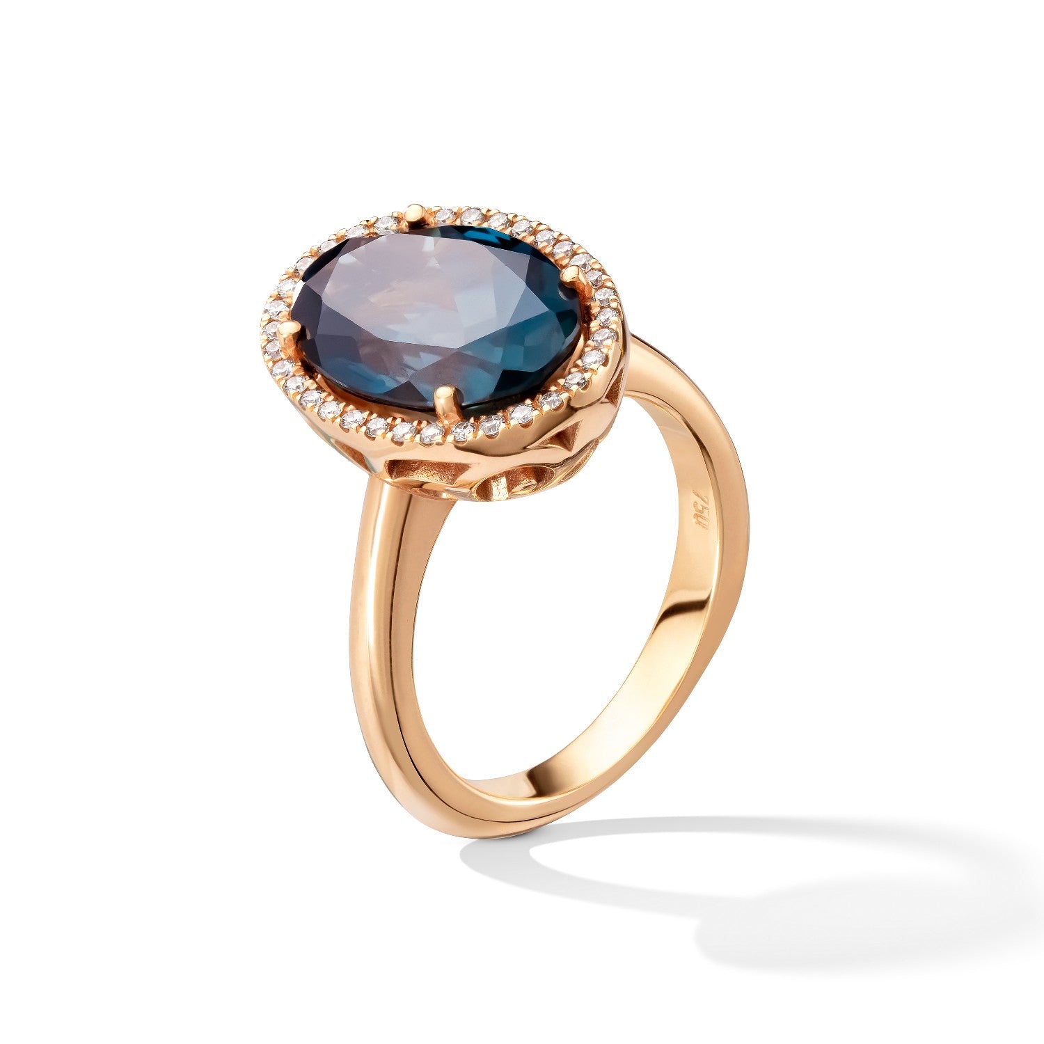 RING PINK GOLD 750 & PRECIOUS STONES - 80972