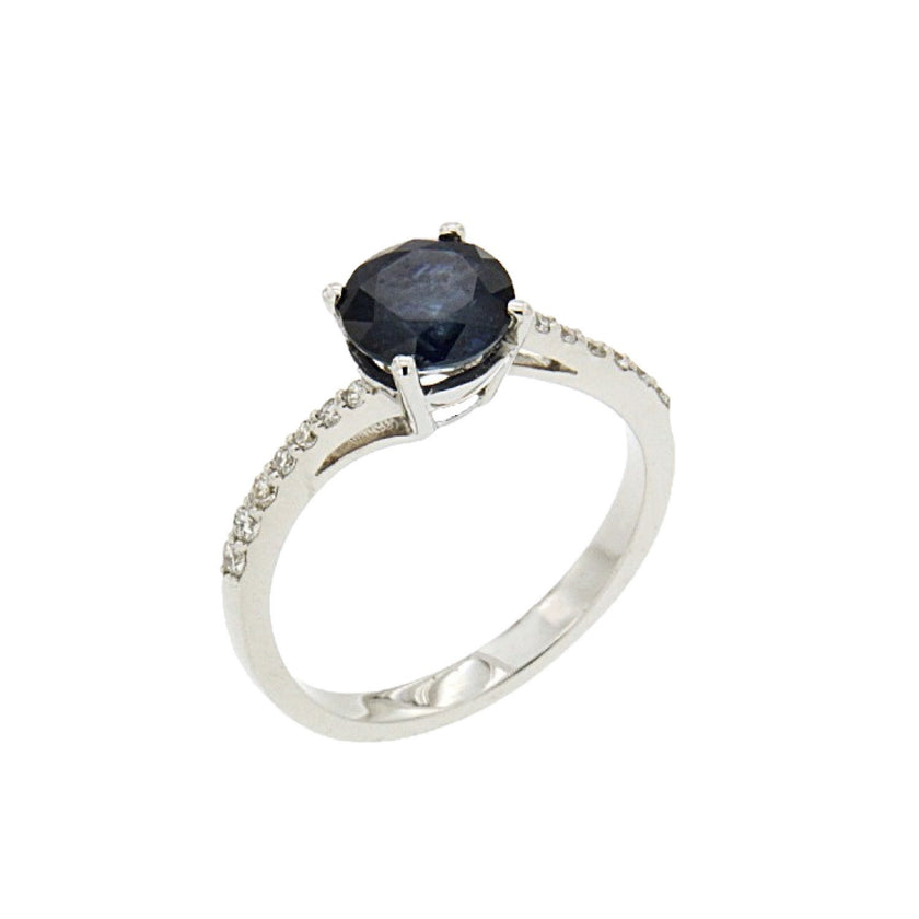 RING WHITE GOLD 750 & PRECIOUS STONES - 81400