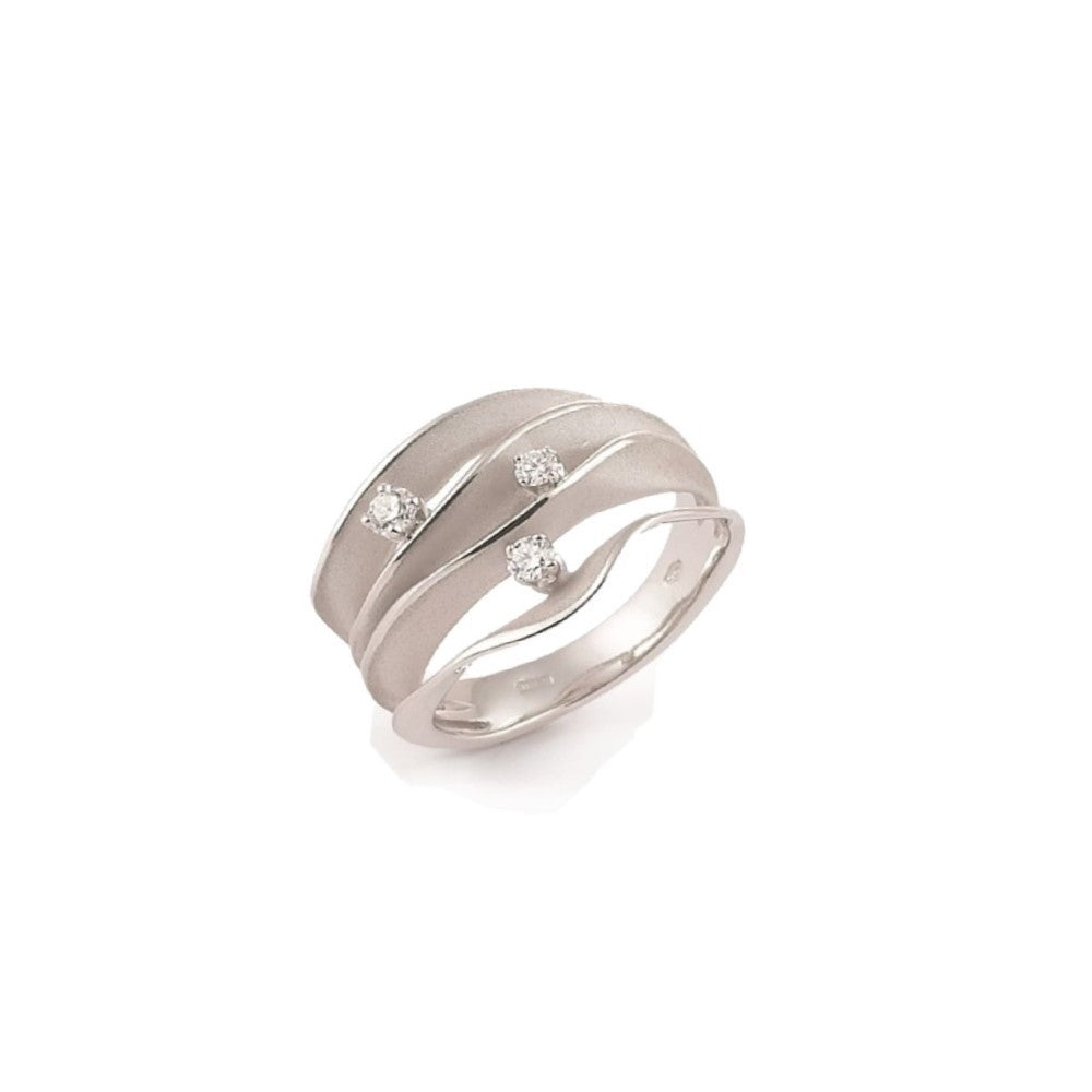 RING WHITE GOLD 750 & PRECIOUS STONES - 81645