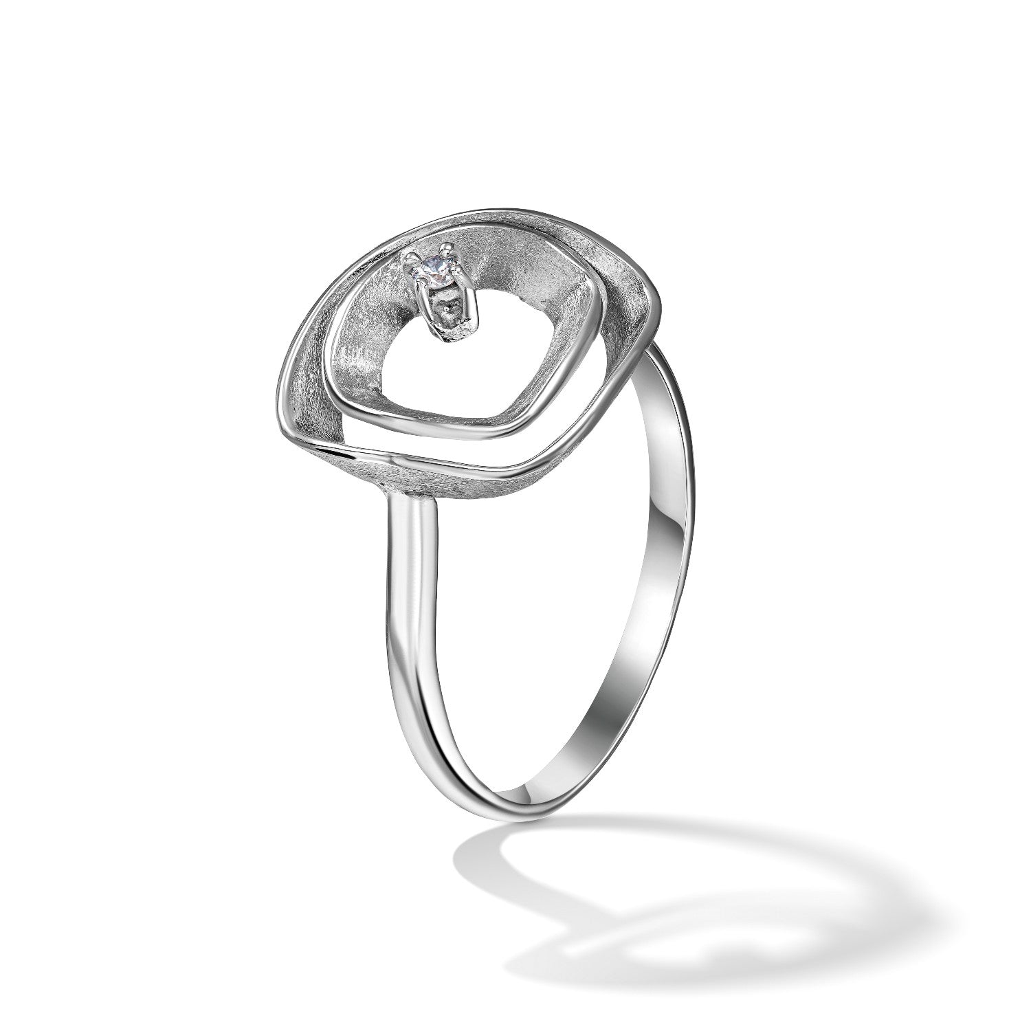 RING WHITE GOLD 750 & PRECIOUS STONES - 82156