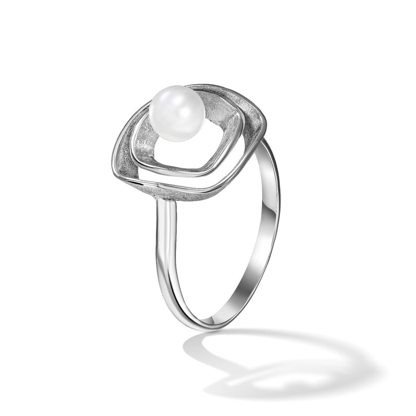 RING WHITE GOLD 750 & PEARLS - 82161