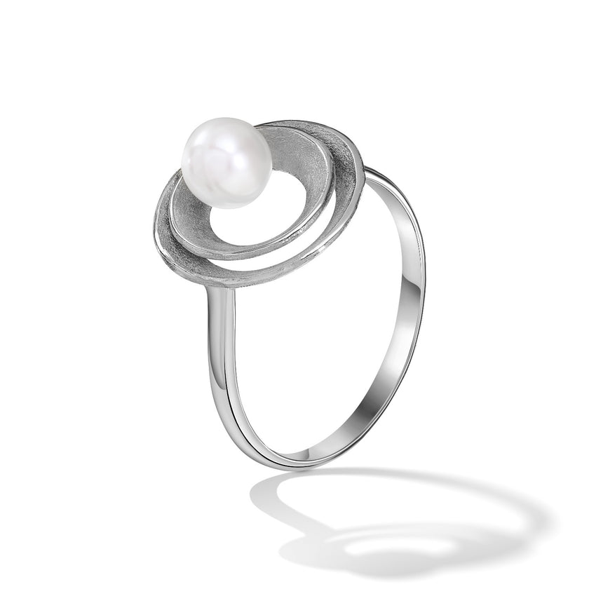 RING WHITE GOLD 750 & PEARLS - 82162
