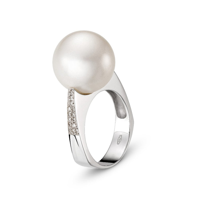 RING WHITE GOLD 750 & PEARLS - 82309