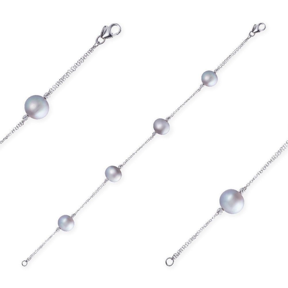 BRACELET WHITE GOLD 750 & PEARLS - 82701