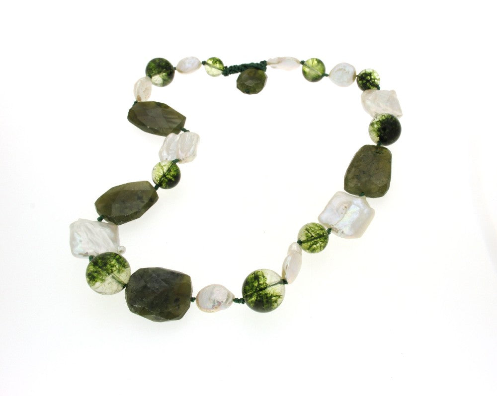 NECKLACE WITH PEARLS & SEMIPRECIOUS STONES - 82744