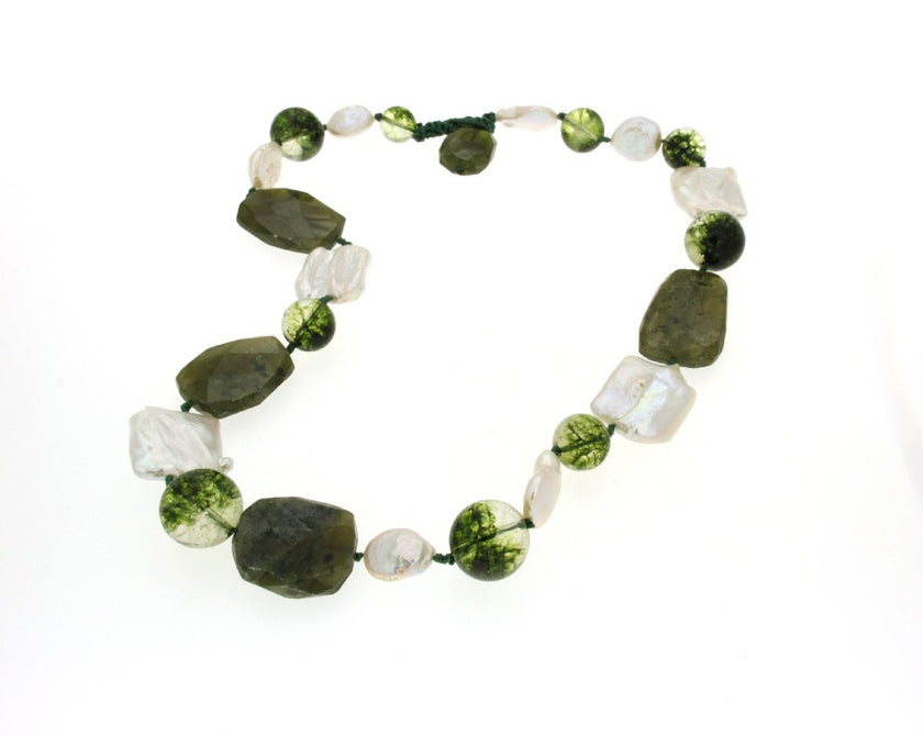 NECKLACE WITH PEARLS & SEMIPRECIOUS STONES - 82744