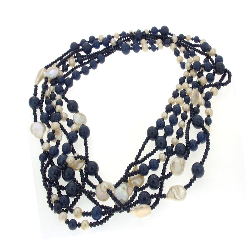 NECKLACE WITH PEARLS & SEMIPRECIOUS STONES - 82749