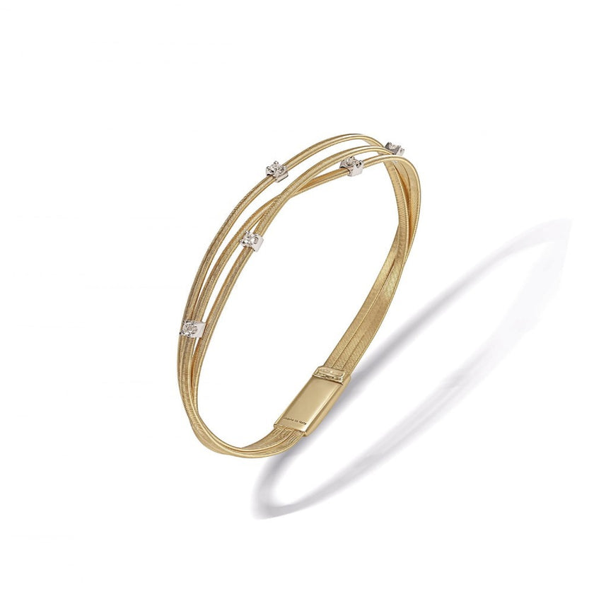 BRACELET YELLOW & WHITE GOLD 750 & PRECIOUS STONES - 82837