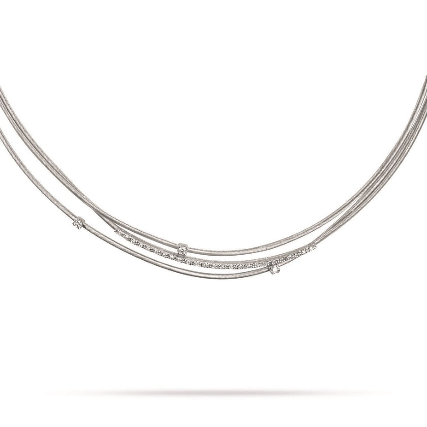 NECKLACE WHITE GOLD 750 & PRECIOUS STONES - 82838