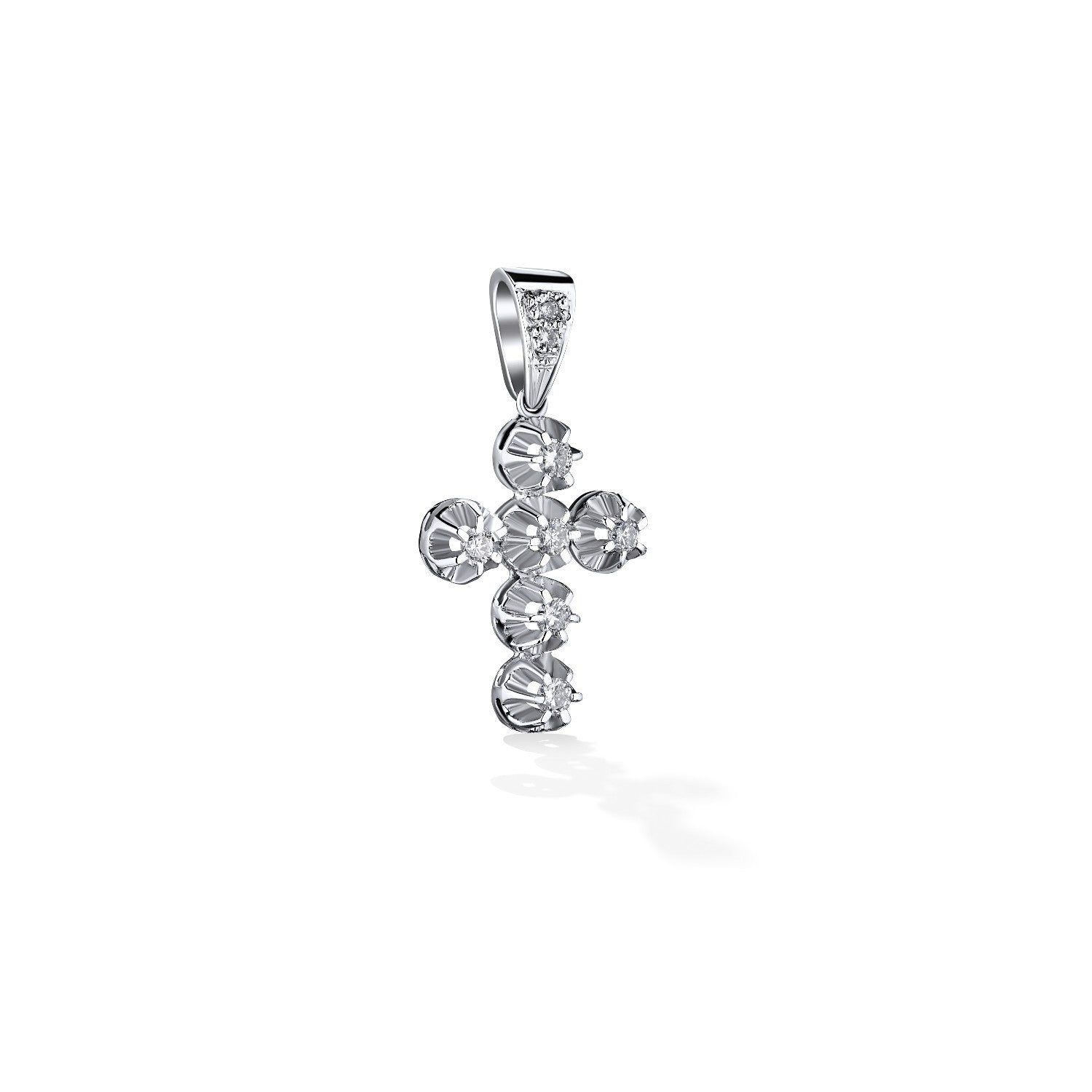 CROSS WHITE GOLD Κ18 ΜΕ - 8311
