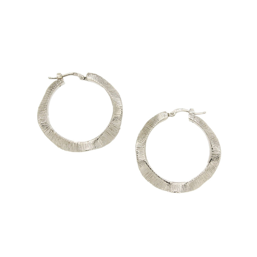 HOOP EARRINGS WHITE GOLD 585 - 83441