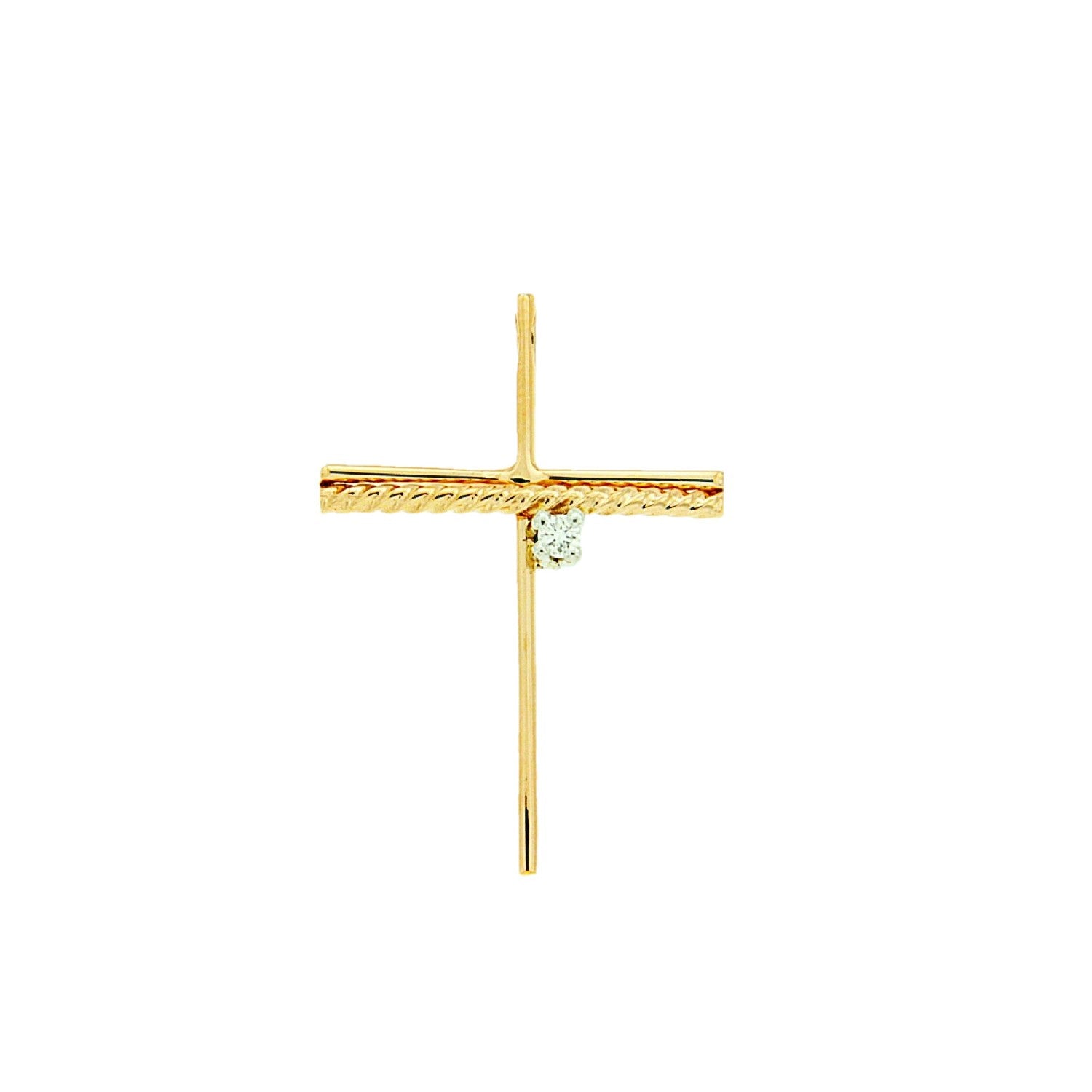 CROSS WHITE GOLD Κ18 ΜΕ - 83948