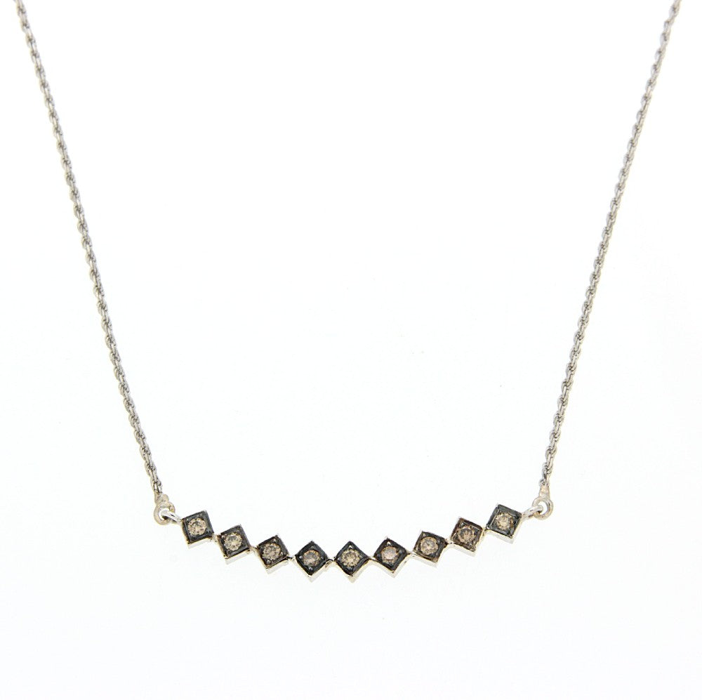 NECKLACE WHITE GOLD 750 & PRECIOUS STONES - 84042