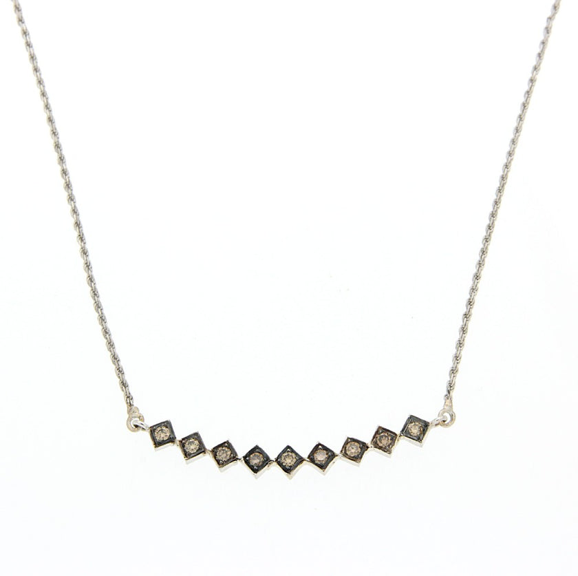 NECKLACE WHITE GOLD 750 & PRECIOUS STONES - 84042