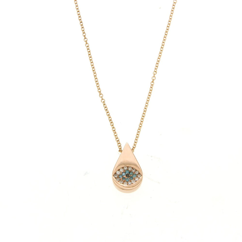 NECKLACE PINK GOLD 750 & PRECIOUS STONES - 85319
