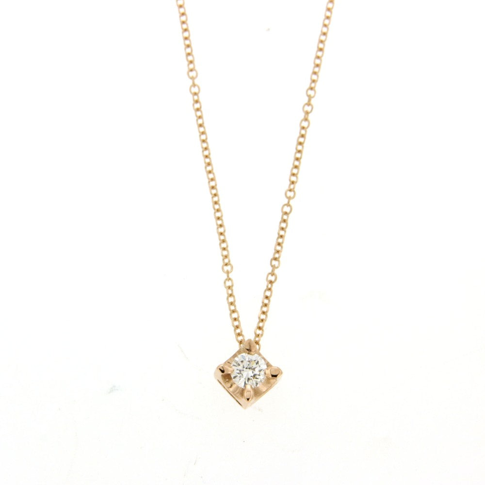NECKLACE PINK GOLD 750 & PRECIOUS STONES - 85345