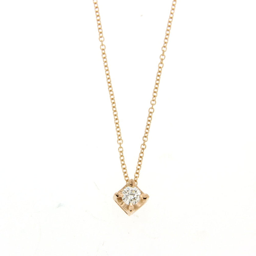 NECKLACE PINK GOLD 750 & PRECIOUS STONES - 85345