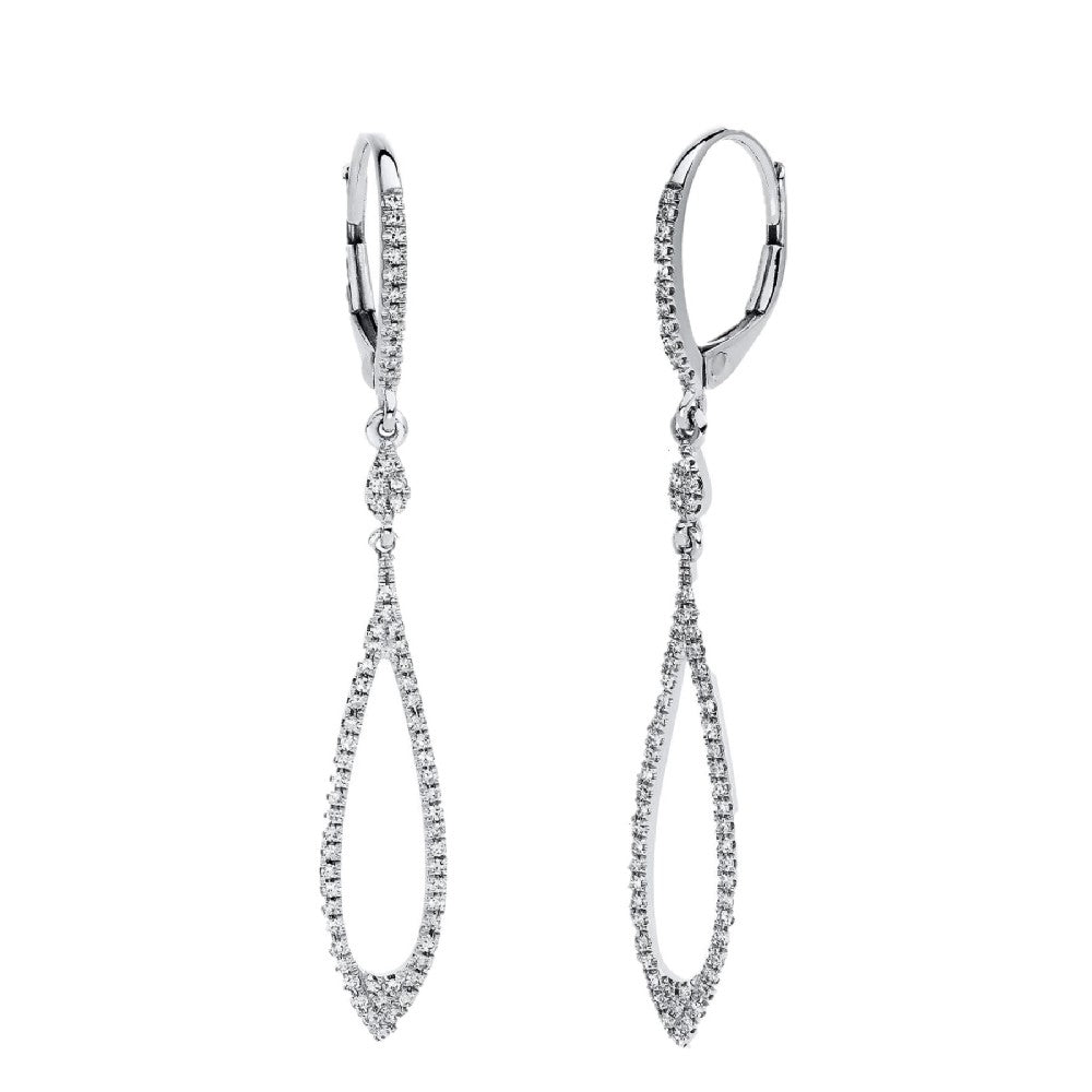 EARRINGS WHITE GOLD 585 & PRECIOUS STONES - 85785