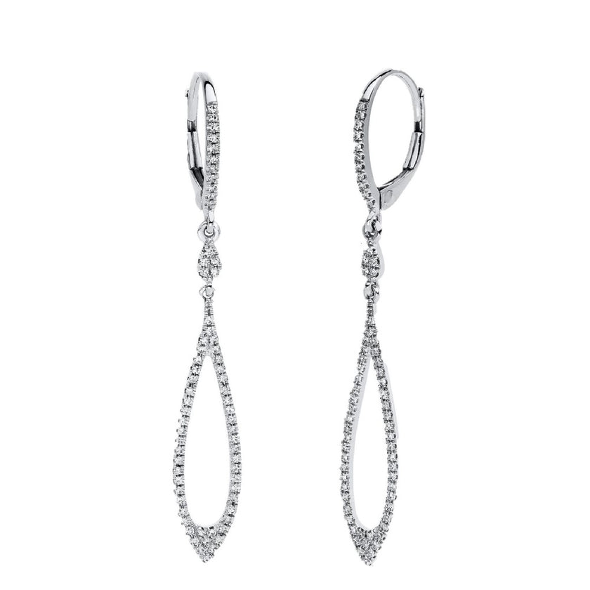 EARRINGS WHITE GOLD 585 & PRECIOUS STONES - 85785