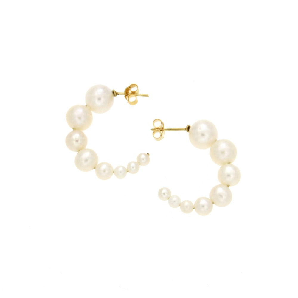EARRINGS GOLD 585 & PEARLS - 85883