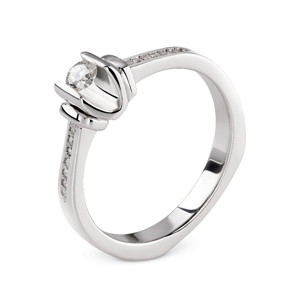 RING WHITE GOLD 750 & PRECIOUS STONES - 86657